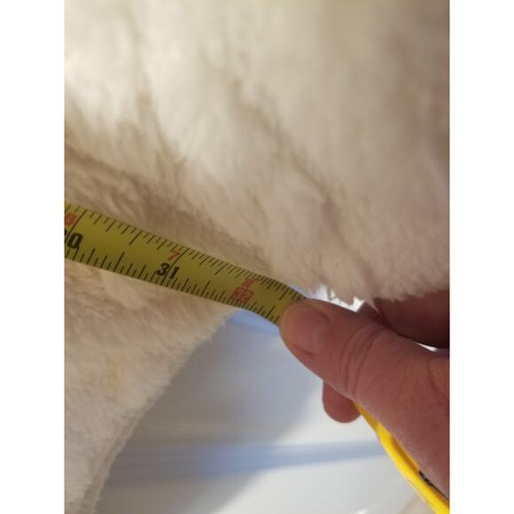 Women’s Sleeveless Cardigan Vest One Size Ivory Fuzzy Long Sku A158 - Picture 4 of 6